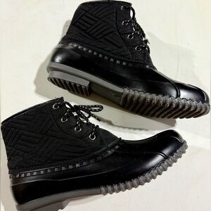 Maurices Black Quilted Rain Boots